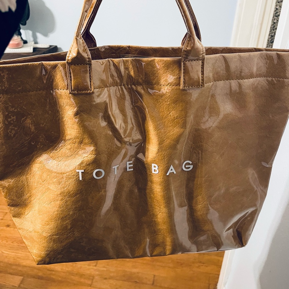 Spacious Brown Tote Bag with Sturdy Handles